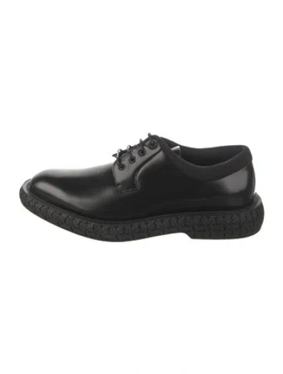 Pre-owned Ferragamo Leather Oxfords W/ Tags In Black