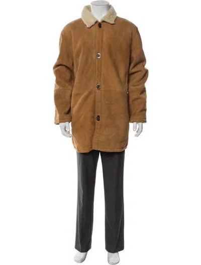 Pre-owned Ferragamo Leather Parka In Brown
