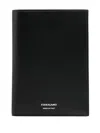 Ferragamo Leather Passport Holder In Black