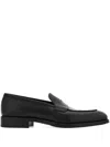Ferragamo Leather Penny Loafers In Black