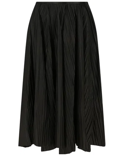 Ferragamo Leather Pleated Maxi Skirt
