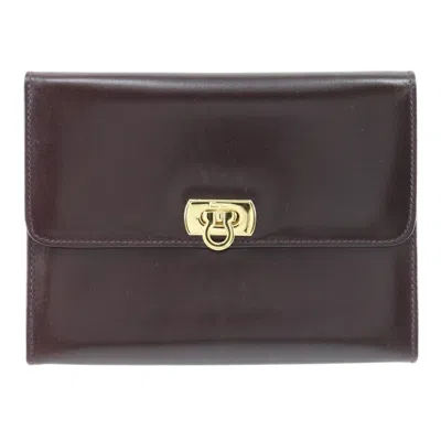 Pre-owned Ferragamo Leather Pouch () In Pink