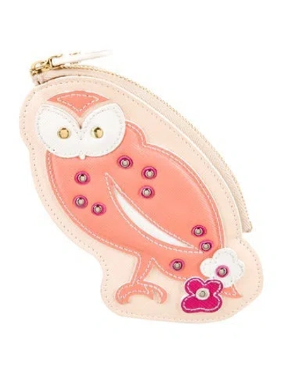 Pre-owned Ferragamo Leather Printed Wallet In Orange