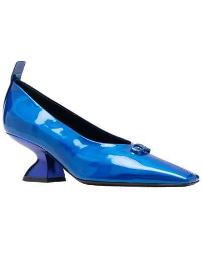 Ferragamo Leather Pump In Blue