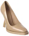 Ferragamo Leather Pump In Neutral