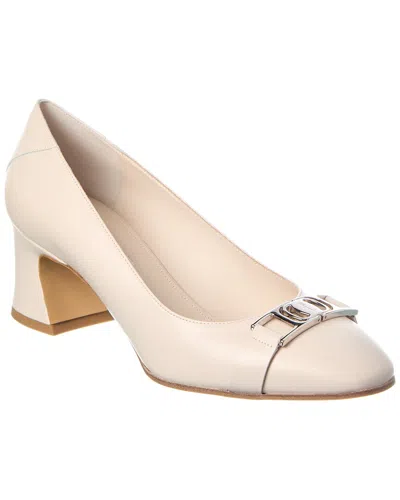 Ferragamo Leather Pump In Multi