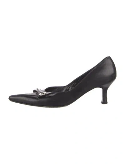 Pre-owned Ferragamo Leather Pumps In Black