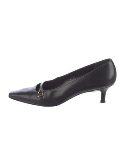 Pre-owned Ferragamo Leather Pumps In Black
