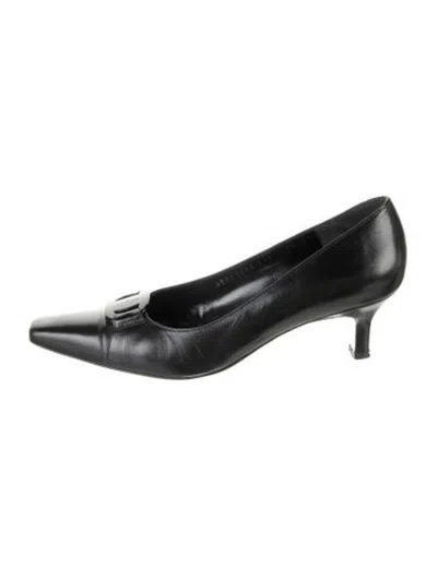 Pre-owned Ferragamo Leather Pumps In Black