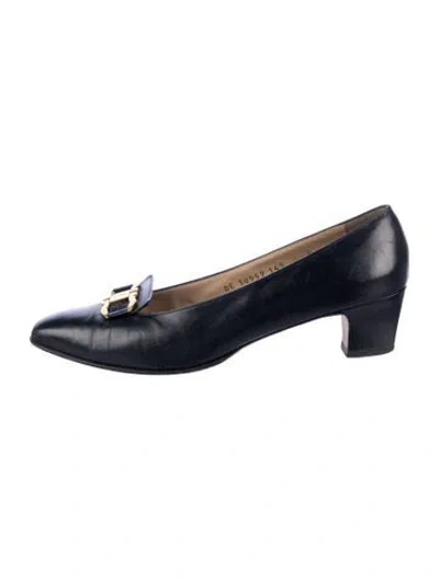 Pre-owned Ferragamo Leather Pumps In Blue