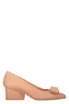 Ferragamo Woman Pumps Light Brown Size 5.5 Lambskin In Pink
