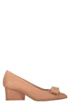 Ferragamo Woman Pumps Light Brown Size 5.5 Lambskin In Pink