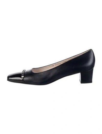 Pre-owned Ferragamo Leather Pumps W/ Tags In Blue
