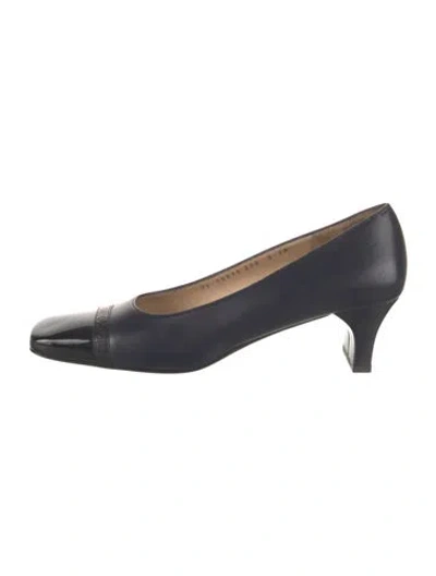 Pre-owned Ferragamo Leather Pumps W/ Tags In Blue