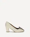Ferragamo Leather Pumps In White