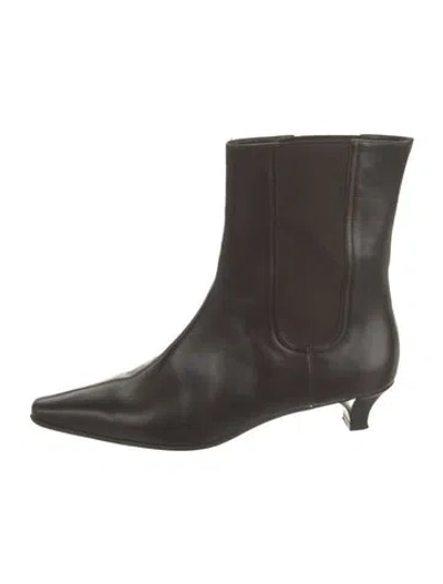 Pre-owned Ferragamo Leather Rain Boots In Black
