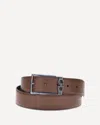 Ferragamo Brown Reversible Belt With Gancini Buckle In Leather Man