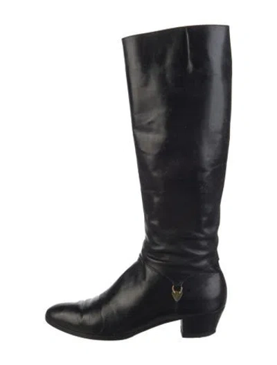 Pre-owned Ferragamo Leather Riding Boots In Multi