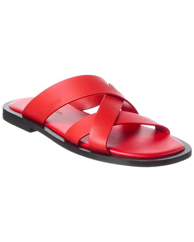 Ferragamo Leather Sandal In Multi