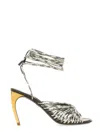 Ferragamo Calf Leather Sandals In Silver
