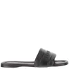Ferragamo Leather Sandals With Logo