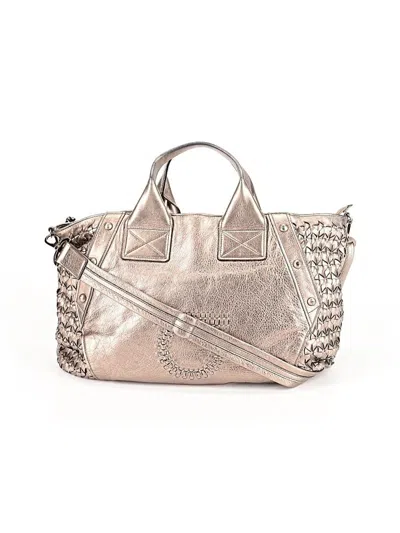 Pre-owned Ferragamo Leather Satchel In Silver