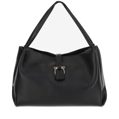 FERRAGAMO LEATHER SHOULDER BAG