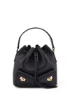 Ferragamo Black Crossbody Bag With Adjustable And Removable Shoulder Strap And One Top Flat Handle In Grained 