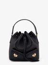 Ferragamo Black Crossbody Bag With Adjustable And Removable Shoulder Strap And One Top Flat Handle In Grained 