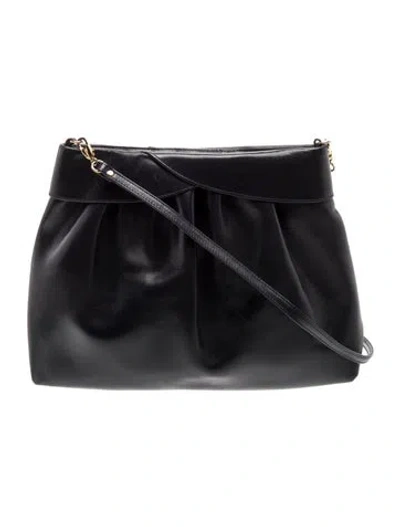 Pre-owned Ferragamo Leather Shoulder Bag In Black