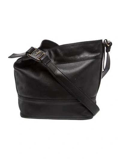 Pre-owned Ferragamo Leather Shoulder Bag In Black