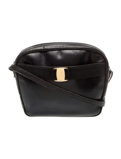 Pre-owned Ferragamo Leather Shoulder Bag In Blue