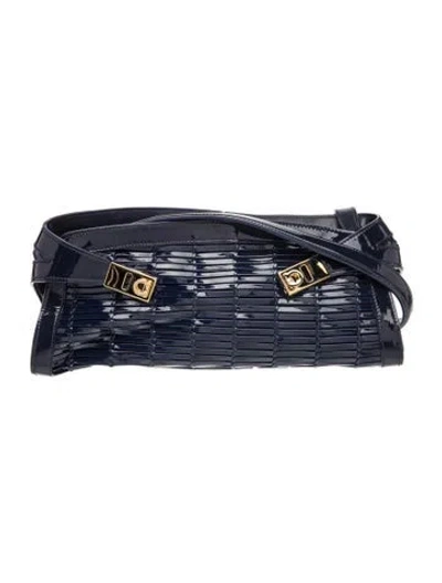 Pre-owned Ferragamo Leather Shoulder Bag In Blue