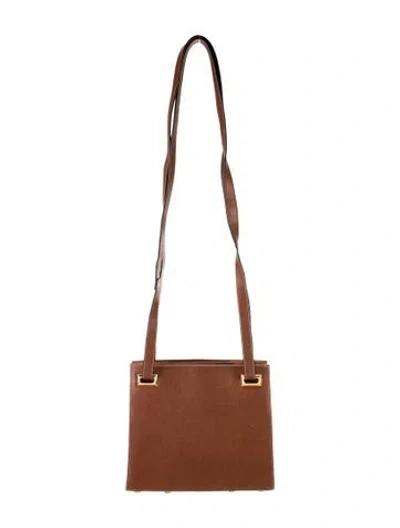 Pre-owned Ferragamo Leather Shoulder Bag In Brown