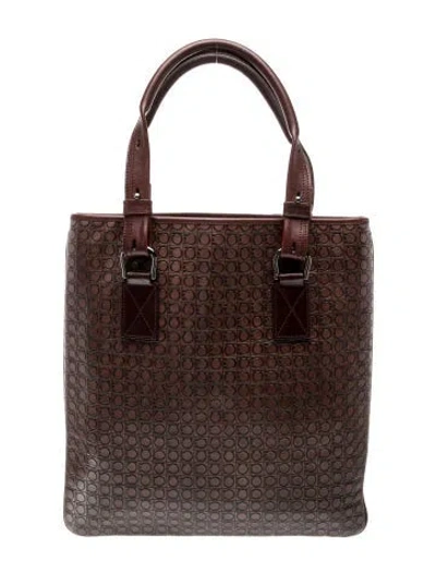 Pre-owned Ferragamo Leather Shoulder Bag In Brown