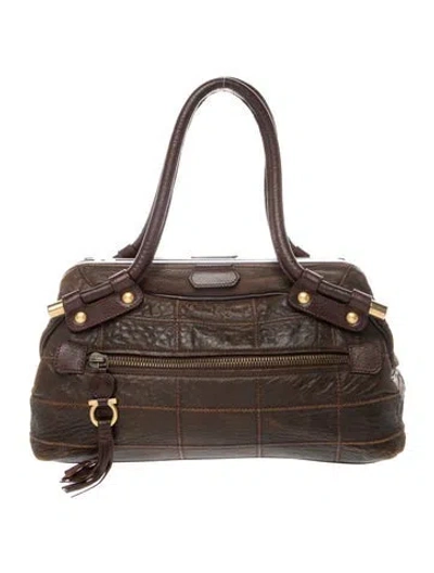Pre-owned Ferragamo Leather Shoulder Bag In Brown