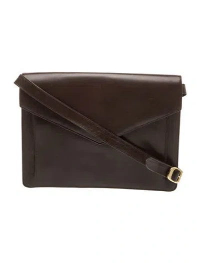 Pre-owned Ferragamo Leather Shoulder Bag In Brown
