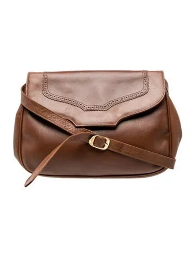 Pre-owned Ferragamo Leather Shoulder Bag In Brown