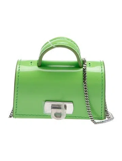 Pre-owned Ferragamo Leather Shoulder Bag In Green