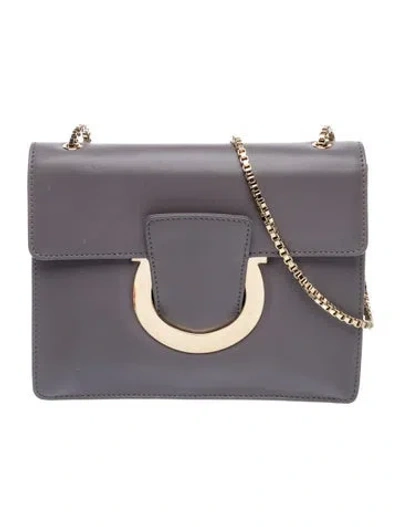 Pre-owned Ferragamo Leather Shoulder Bag In Neutral