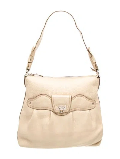Pre-owned Ferragamo Leather Shoulder Bag In Neutral