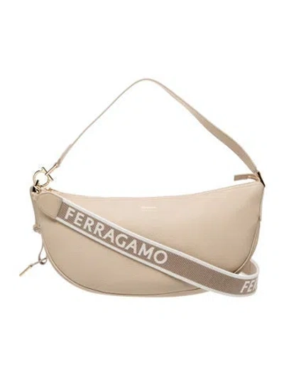 Pre-owned Ferragamo Leather Shoulder Bag In Neutral
