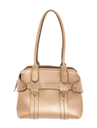 Pre-owned Ferragamo Leather Shoulder Bag In Neutral