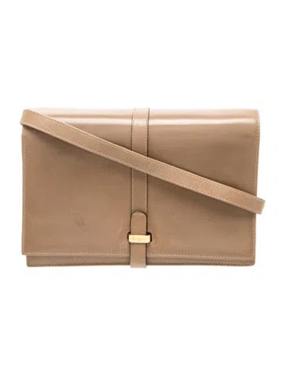 Pre-owned Ferragamo Leather Shoulder Bag In Neutral
