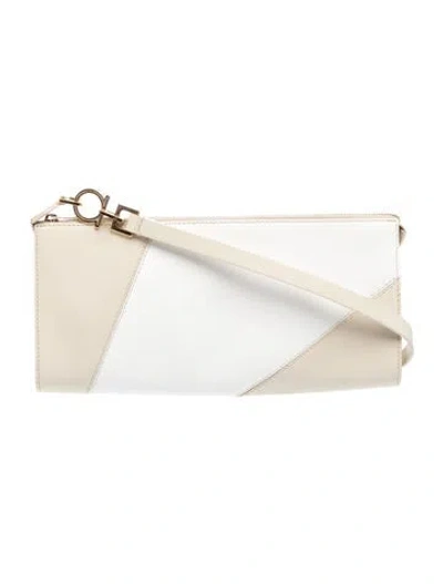 Pre-owned Ferragamo Leather Shoulder Bag In Neutral