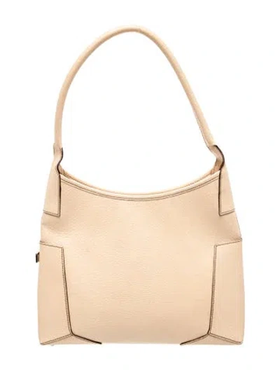 Pre-owned Ferragamo Leather Shoulder Bag In Neutral