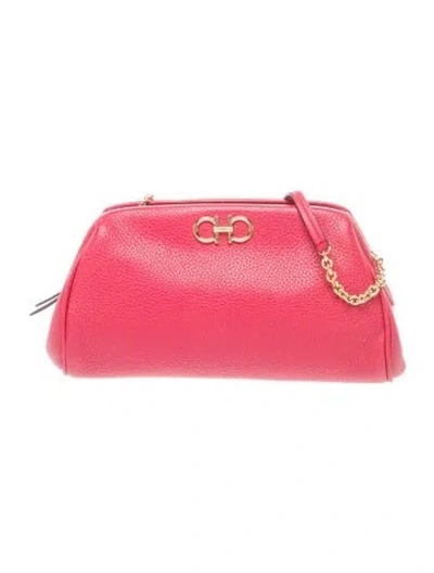Pre-owned Ferragamo Leather Shoulder Bag In Pink
