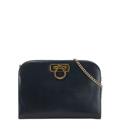 Pre-owned Ferragamo Leather Shoulder Bag () In Blue