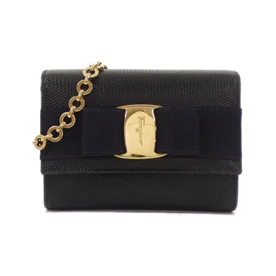 Pre-owned Ferragamo Leather Shoulder Bag () In Blue