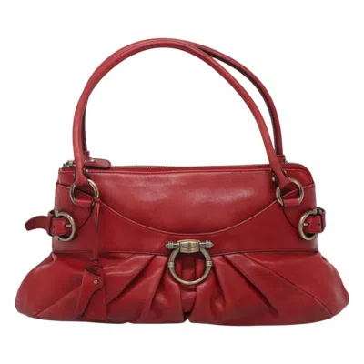 Pre-owned Ferragamo Leather Shoulder Bag () In Red